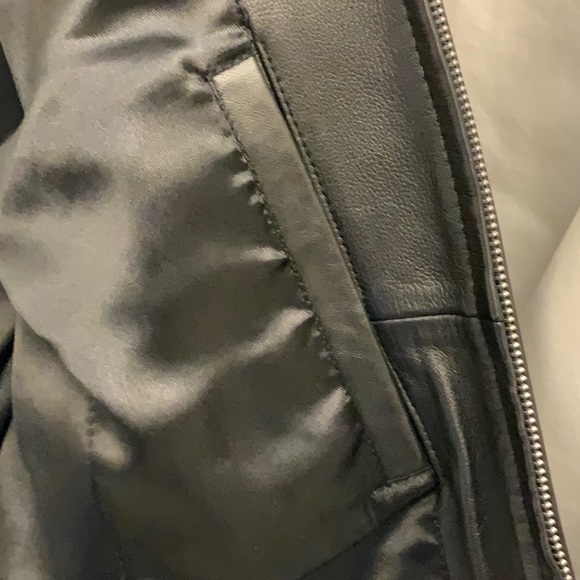 Provence d’amour Moto Leather Biker Jacket with Silver Zippers & Top-stitching - Picture 12 of 14